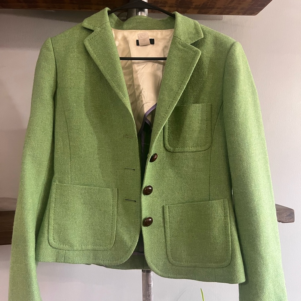 Vintage Jcrew wool Green Blazer